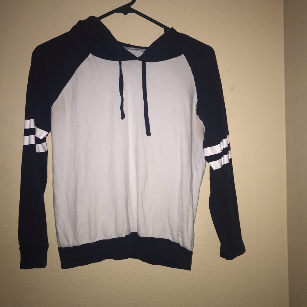 hoodie styled long sleeve shirt.
